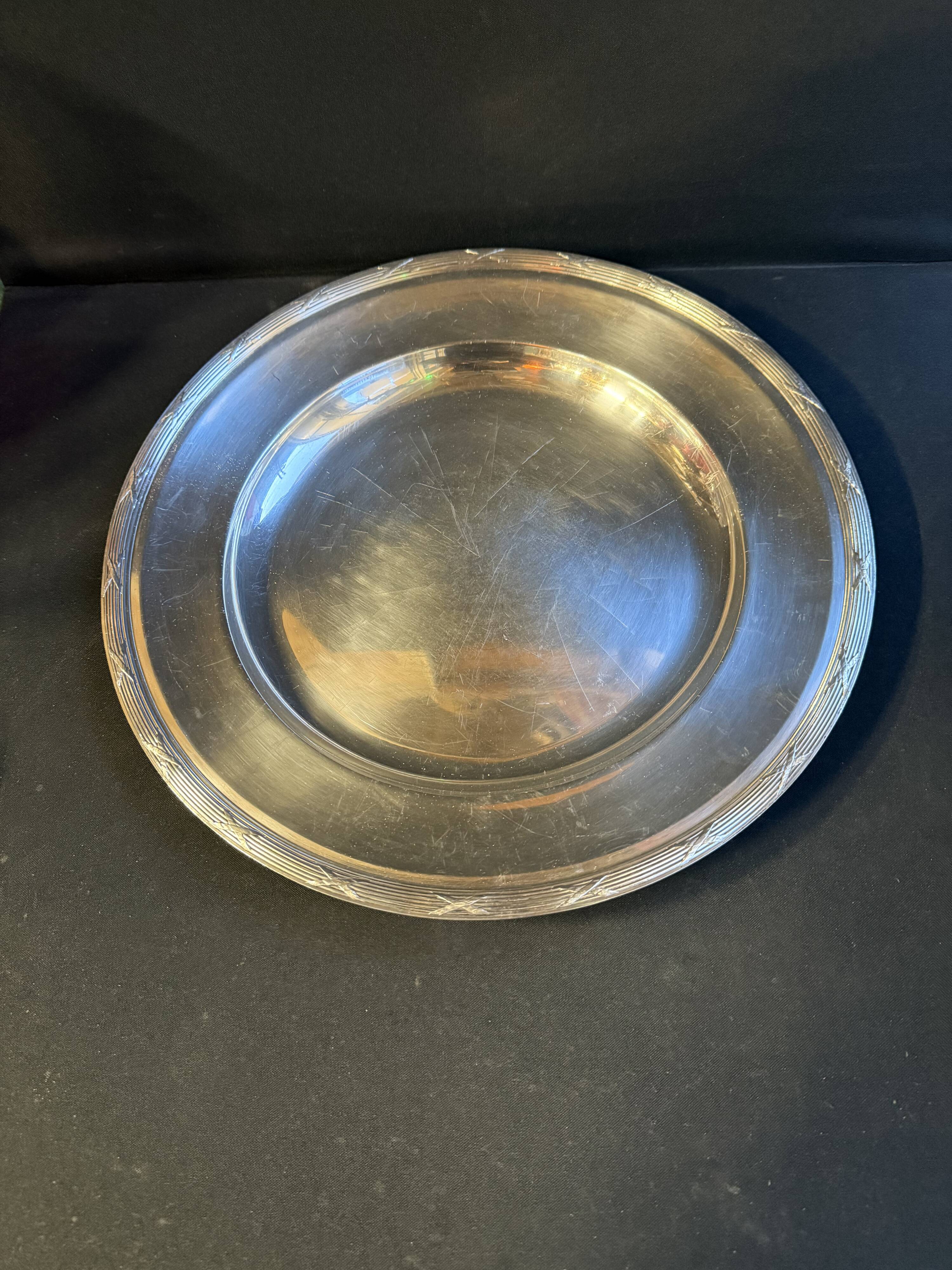 Large round serving dish – Silver-plated metal – Christofle