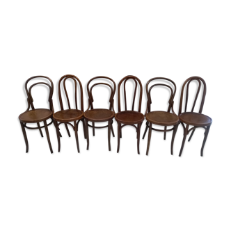 Suite of 6 chairs by Baumann and Konh 1900