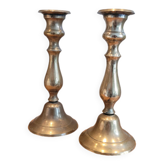 La Redoute x Selency pair of brass candle holders 21