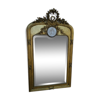 Louis XVI style gold mirror 74x128cm