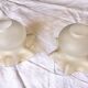 Set of 2 vintage polished glass lampshades