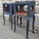 Pair of vintage bedside tables, 60s, Louis XV style, restyled