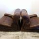 Vintage brown leather sofa 2 modules