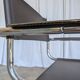 Vintage Mart Stam Style Armchair: Dark Brown Faux Leather Chrome Cantilever