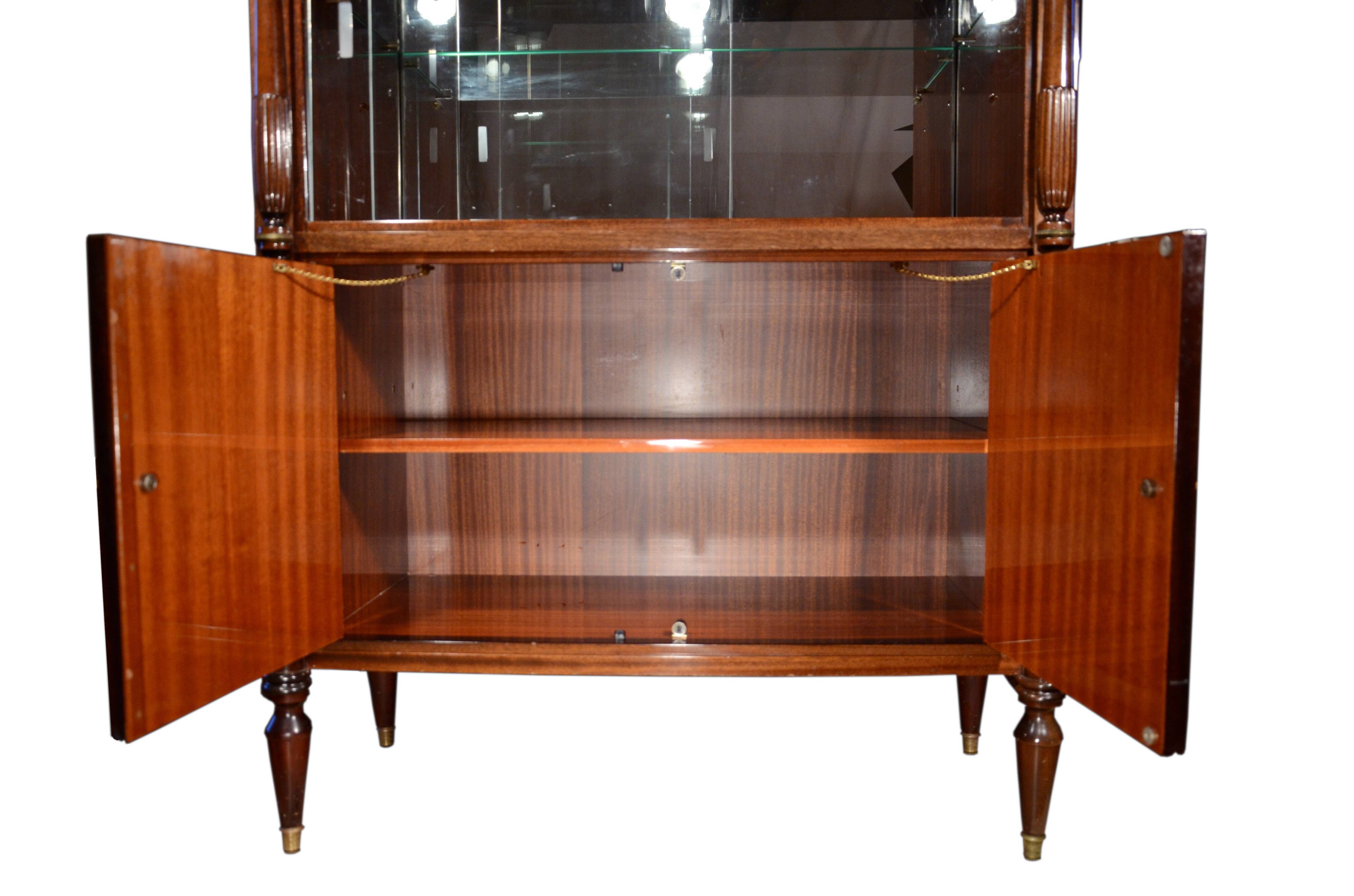 Display cabinet or bar cabinet in mahogany, 1970s