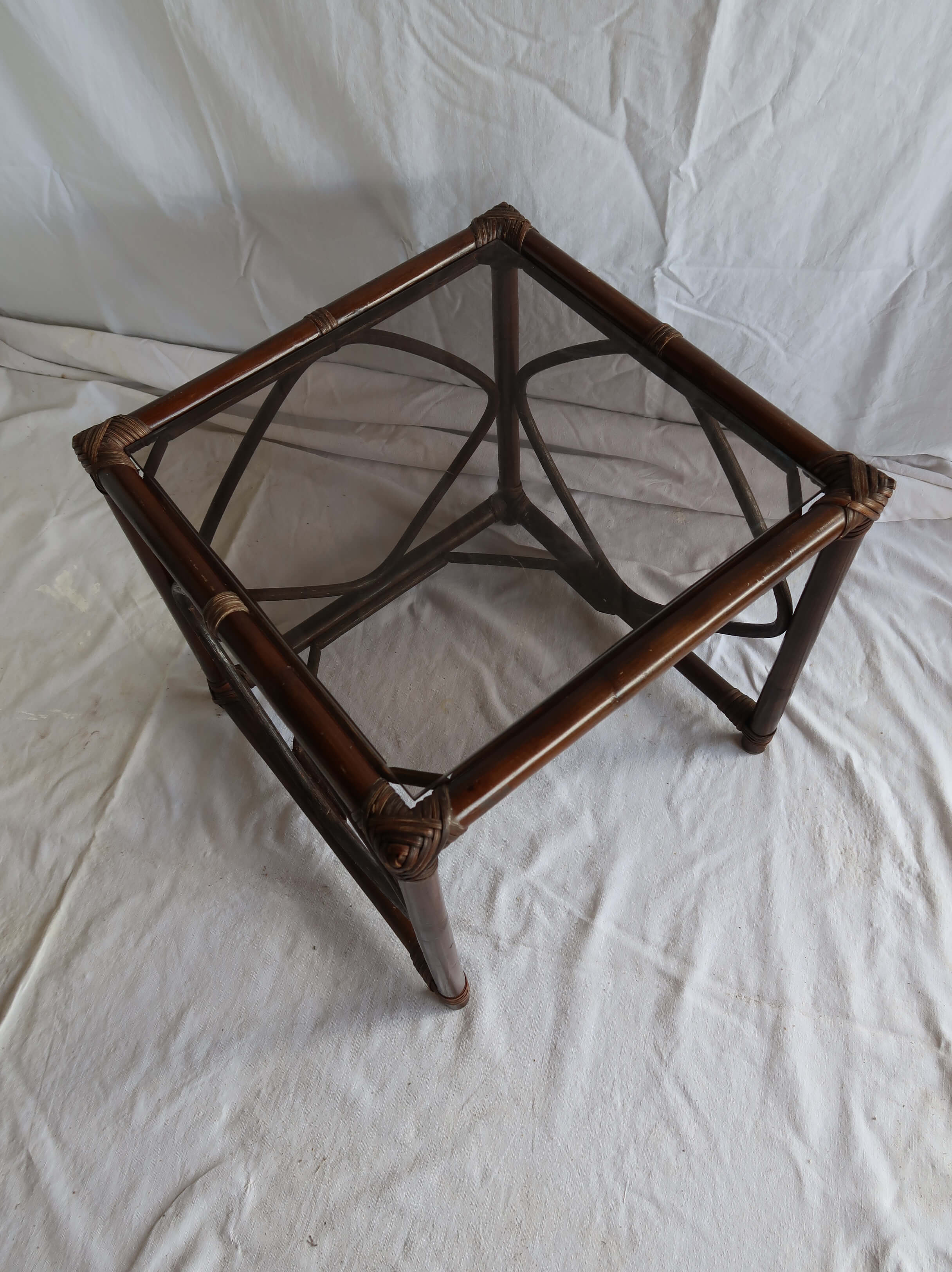 Rattan side coffee table