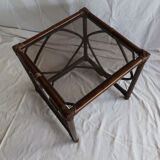 Table basse d'appoint en rotin