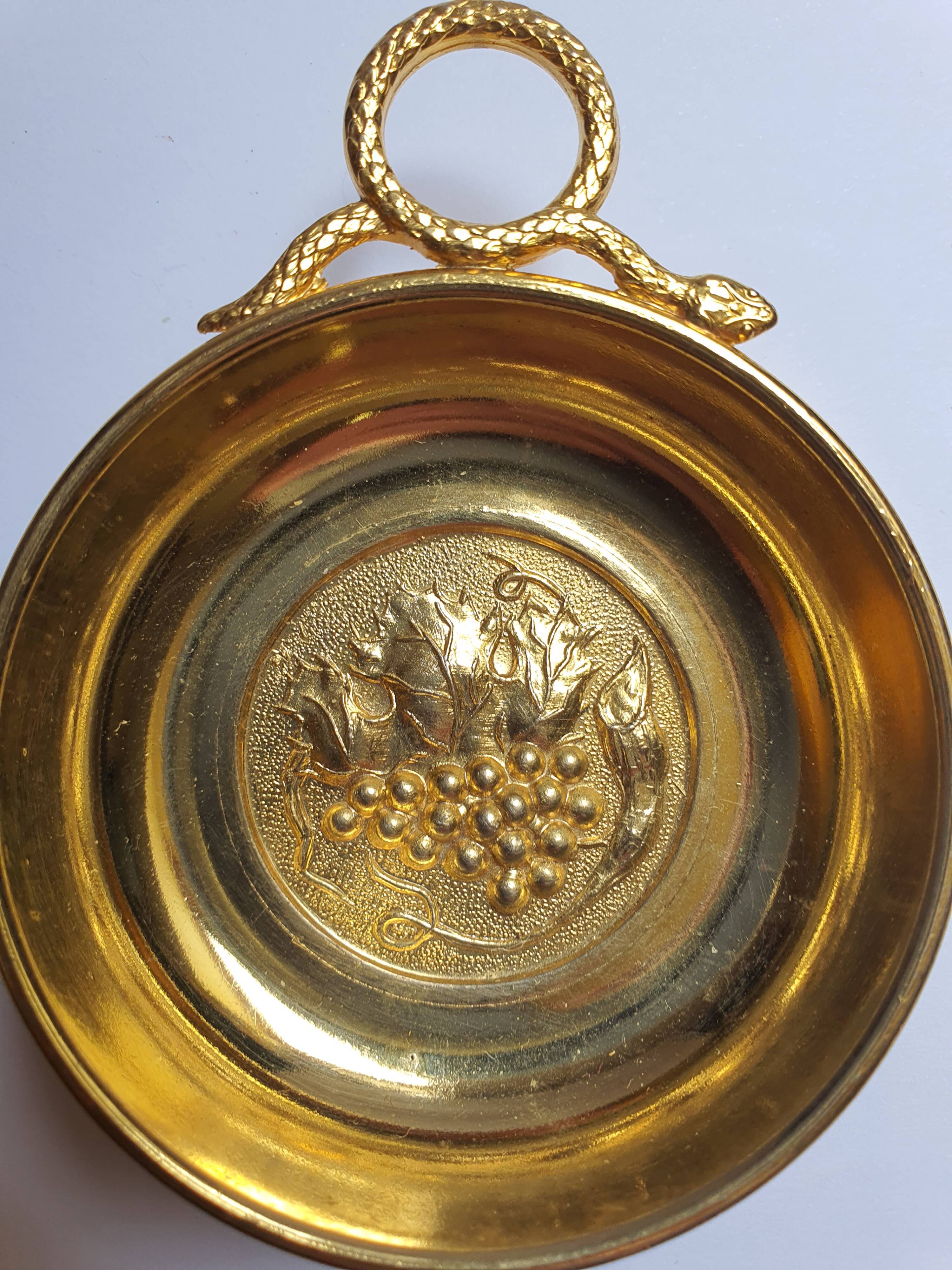 French vintage metal grape wine tester