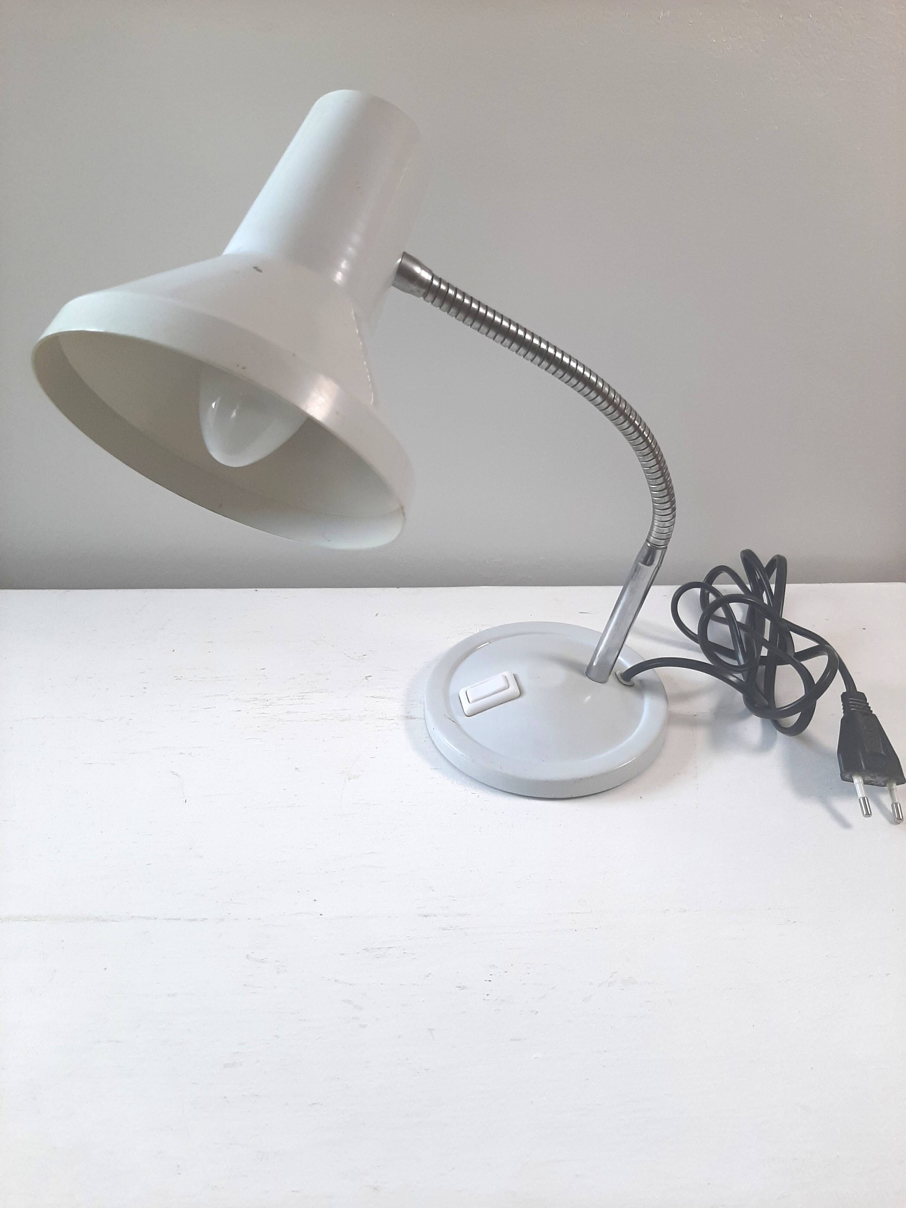Vintage grey metal desk lamp