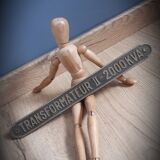 Old embossed brass plate 2000KVA