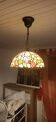 Floral decorated glass Tiffany suspension style.