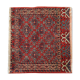 Antique persian turkmen rug small red wool area rug
