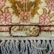 Vintage Turkish Hereke silk rug floral 53x67cm hand knotted gold pink 2538