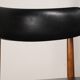 Set of 4 Scandinavian teak and leatherette chairs, 1960
