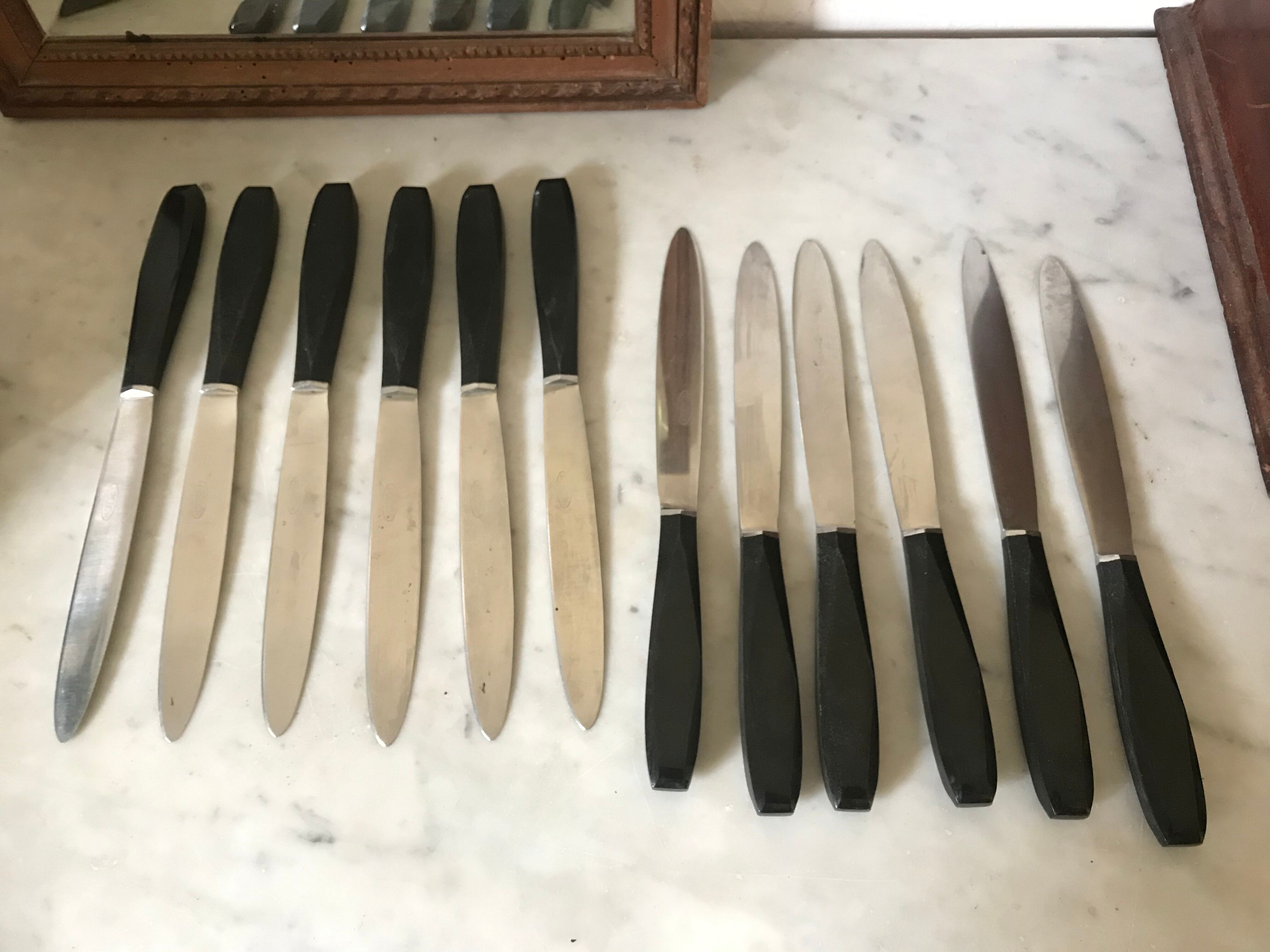 Ebony sleeve knives