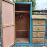 Asymmetrical changing table cabinet