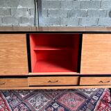 Vintage formica sideboard with sliding doors