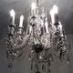 Old bohemian crystal chandelier for Deknudt
