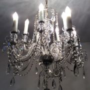 Old bohemian crystal chandelier for Deknudt