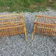 Set of 2 rattan magazine racks from the 1970s.