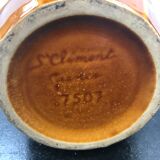 Former pitcher St Clement ceramics marron gaufré made in france vintage