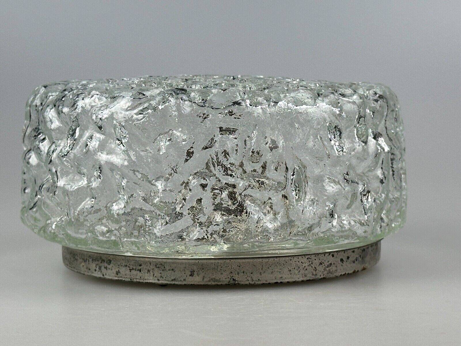 60s 70s ceiling lamp Glashütte Limburg Germany Plafoniere glass & metal