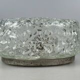 60s 70s ceiling lamp Glashütte Limburg Germany Plafoniere glass & metal