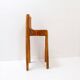 Sculptural high chair in brutalist style made of solid oak.