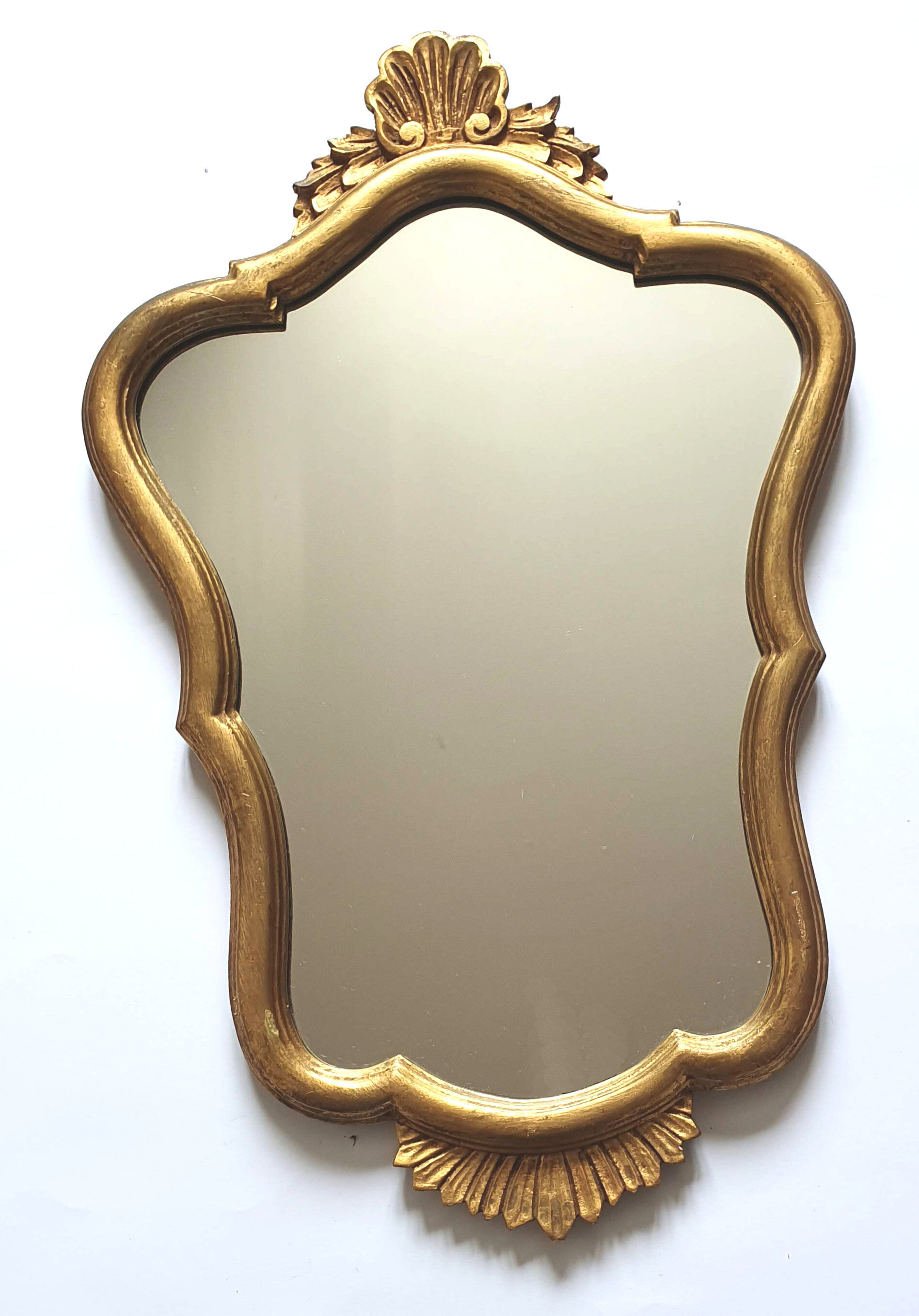 Gilded wooden mirror 70 cm