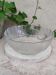 Large glass salad bowl
