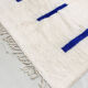 Tapis berbère marocain beni ouarain contemporain à motifs graphiques bleu majorelle 2,82x1,92m