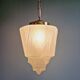 Art Deco pendant lamp in satin glass, 1920s-30s