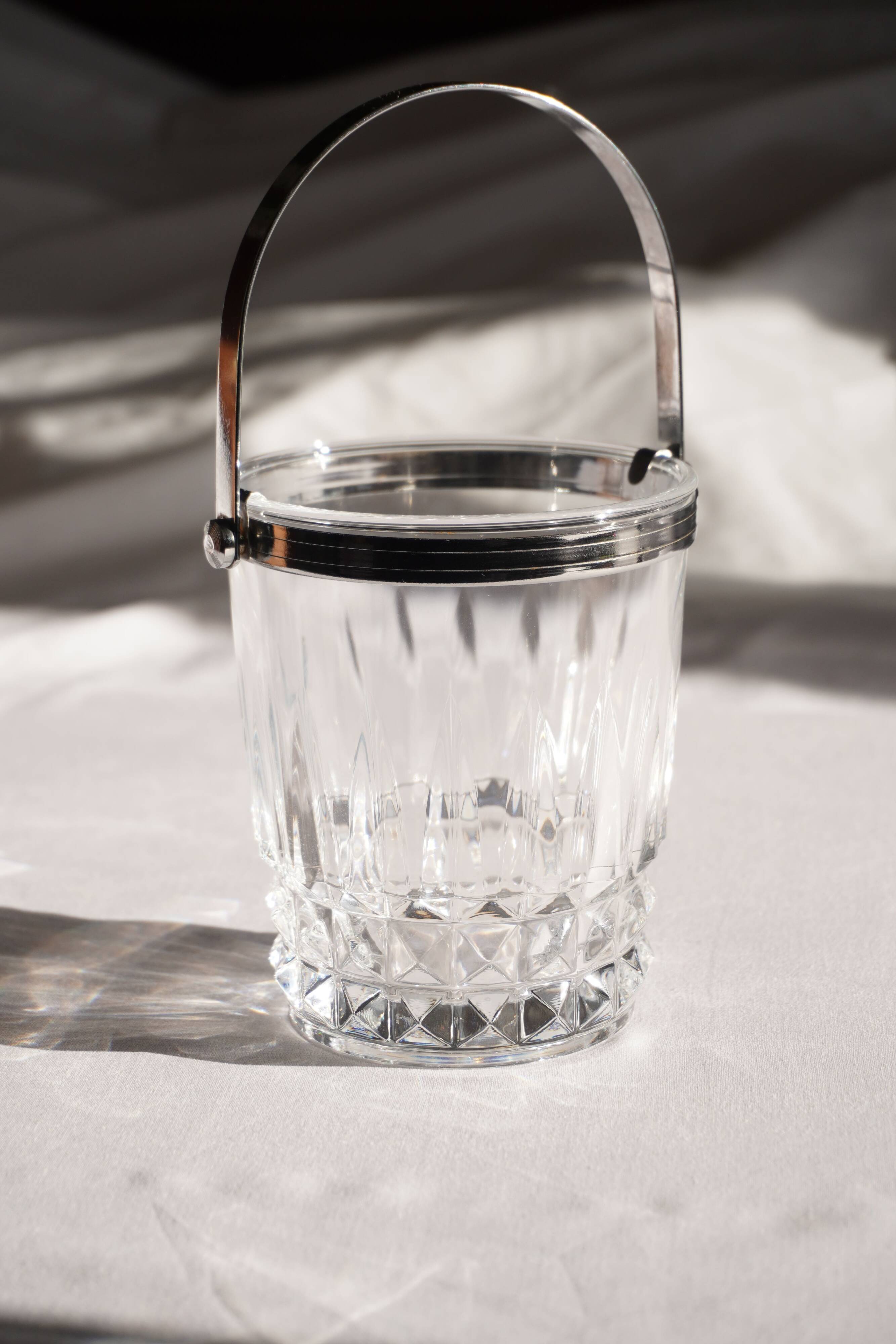 Crystal ice bucket, Cristal d'Arques France