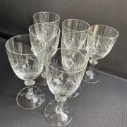 7 verres à porto – Cristal soufflé et taillé
