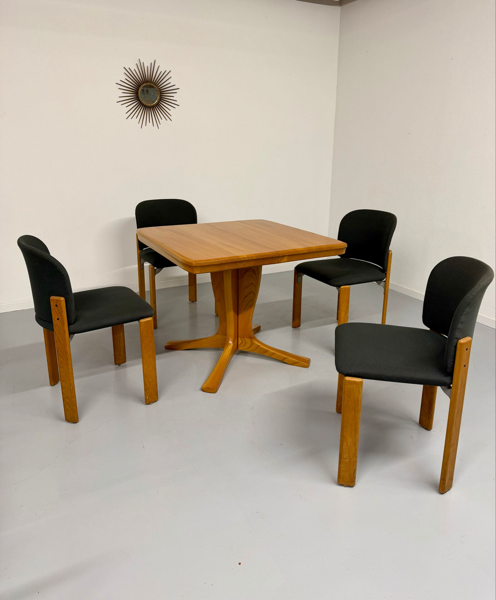 4 vintage Bruno Rey design chairs for Dieticker from the 1970s.