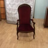 2 red voltaire armchairs