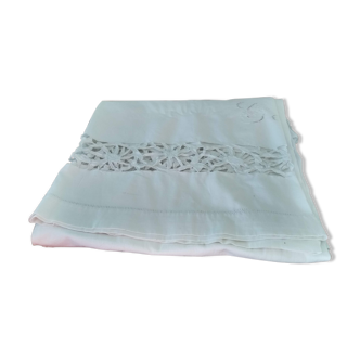 Antique embroidered sheet