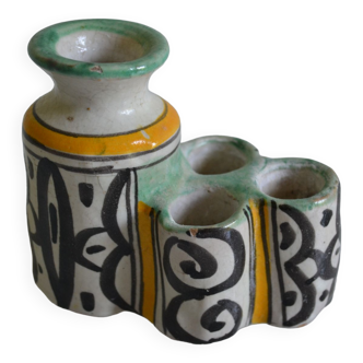 Former ceramic illuminator inkwell fes morocco twentieth century