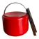 Stelton Denmark ice bucket in red ABS, Space Age pop 1960.