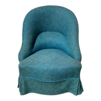 Fauteuil crapaud bleu