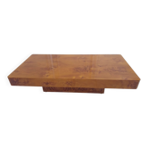 Table basse en loupe d'orme 1970