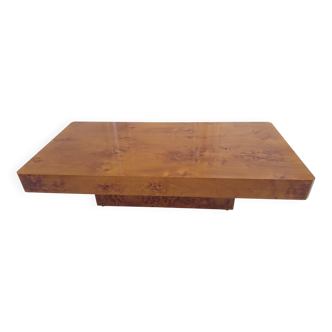 Elm burl coffee table, 1970s