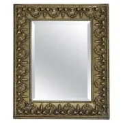 Neoclassical Antique Shell Mirror in Brass