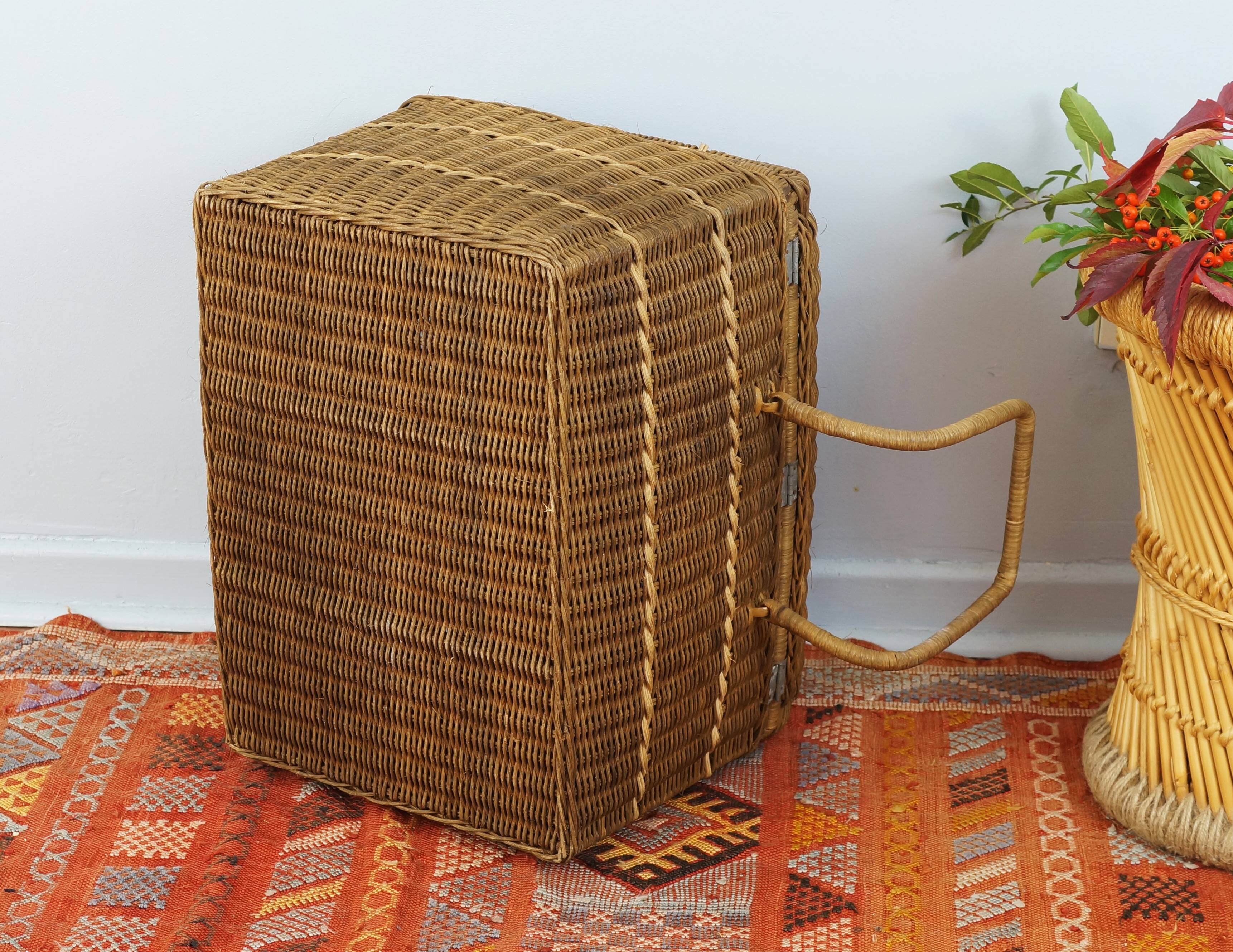 Vintage wicker trunk