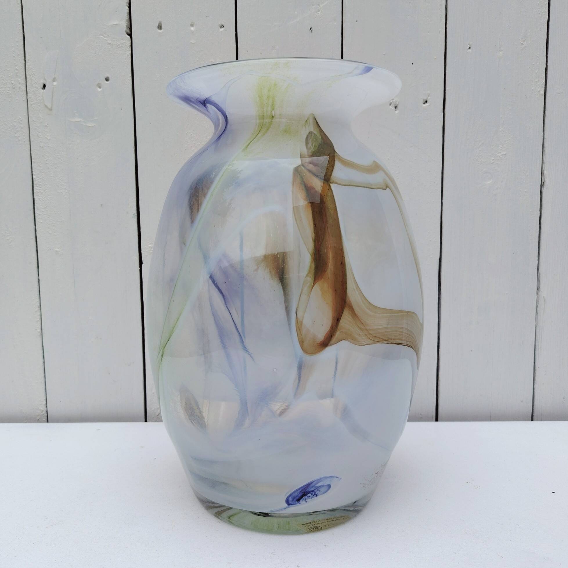 Blown glass vase, Bob le Bleis, Maure-vieil