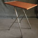 Danish teak and aluminium adjustable wine table, 1960s