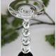 Model Bubbles series of 6 color St Louis Crystal champagne flutes