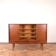 Mid-Century Danish Teak Highboard Model 13 by Gunni Omann for Omann Jun