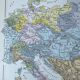 Original map of Europe in 1815 - 37x27cm - 1908
