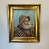 Painting signed E. Baro (Léon Noireaut), pipe sailor